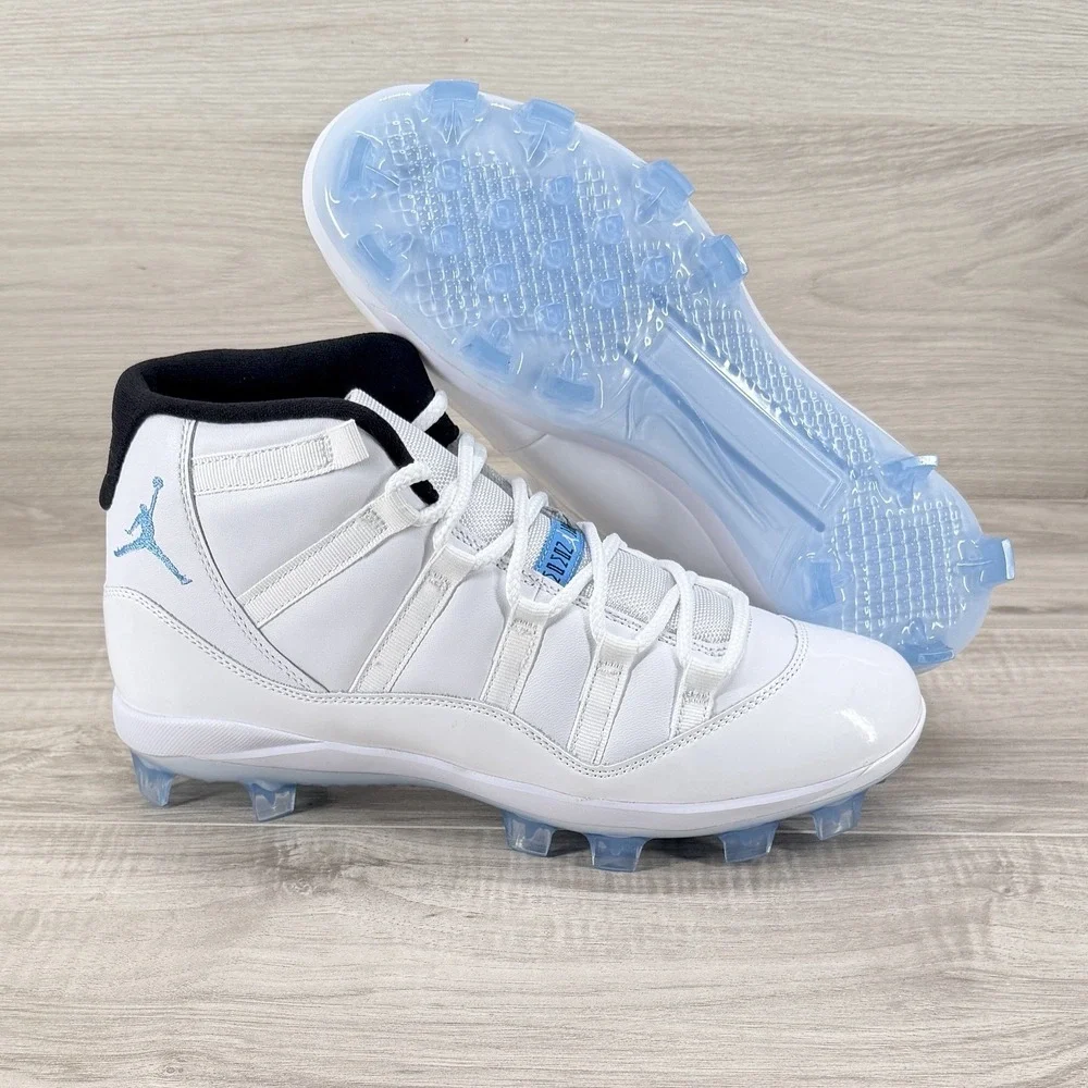 Jordan 11 Retro MCS Baseball Cleats White Legend Blue Mens 10 HM7326-104